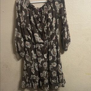 Rock & Roll Cowgirl Floral Long Sleeve Dress